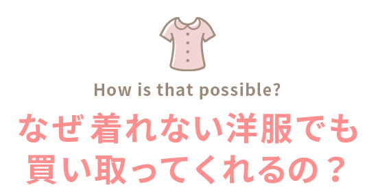 なぜ着れない洋服でも買い取ってくれるの?